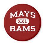 Mays - Rams - Mays Middle School - Miami Florida Refrigerator Magnets