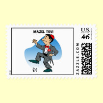 Mazal Tov jewish Wedding Stamp stamps