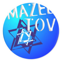 Mazal Tov Round Sticker