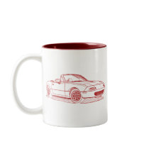 Mazda Miata MX5 1st gen 1991 sketch Mug