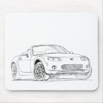 Mazda Miata MX5 3rd gen Sketch mousepads