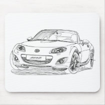 Mazda MX5 Miata 3rd gen facelift 2010 sketch mousepads by tedlemon111 Mazda MX5 Miata 3rd gen facelift 2010 sketch mousepads