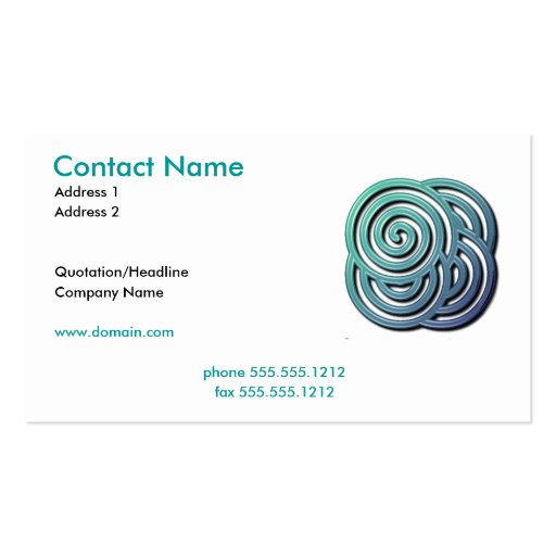 Maze Business Card (front side)