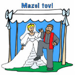 Mazel Tov Jewish Wedding Table Decoration Photo Sculpture