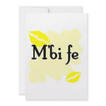 M'bi fe - Bambara - I Love You Invitation