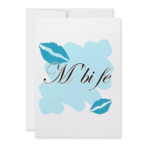 M'bi fe - Bambara - I Love You Custom Invitation
