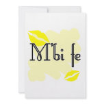 M'bi fe - Bambara - I Love You invitations