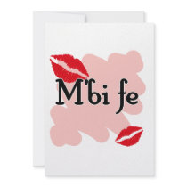 M'bi fe - Bambara - I Love You Invites