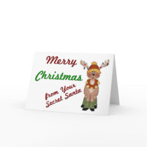 MC Reindeer Secret Santa - Holiday Greeting Card by mrssocolov MC Reindeer Secret Santa - Holiday Greeting Card
