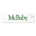 Mcbaby bumper stickers