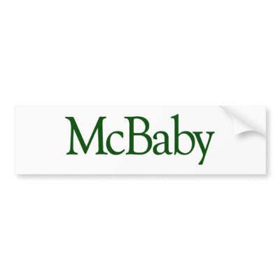 Mcbaby Bumper Stickers by worldsfair