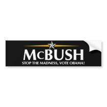 McBush Anti-McCain Bumper Sticker bumper stickers