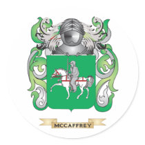 McCaffrey Coat of Arms (Family Crest) Round Sticker