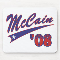 McCain 08 Swoosh mousepads by TeeShirtsTShirts McCain 08 Swoosh mousepads