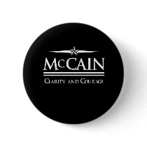 MCCAIN 2008: CLARITY AND COURAGE buttons by Politicaltshirts MCCAIN 2008: CLARITY AND COURAGE buttons