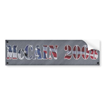 McCain 2008 Flag Bumper Sticker by republicanswag08