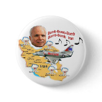McCain Bomb Iran Button