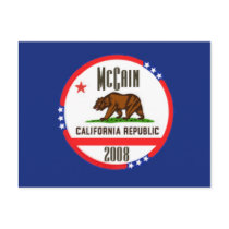 McCain CALIFORNIA Postcard
