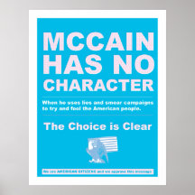 McCain Has No Character Poster