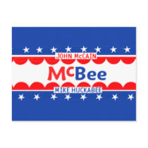 McCain Huckabee McBEE Postcard by samappleby McCain Huckabee McBEE Postcard