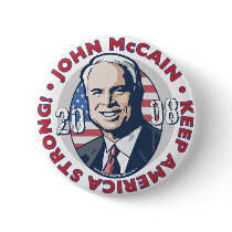 McCain Keep America Strong Button
