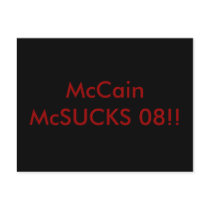 McCain McSUCKS 08!! postcards by defstarr McCain McSUCKS 08!! postcards