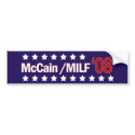 McCain MILF 08 bumper stickers