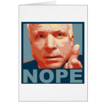 mccain nope greeting card
