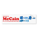 McCain, Out of Touch Bumper Sticker bumper stickers