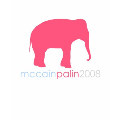 McCain Palin 2008 - Hot Pink Elephant T Shirts by sarahpalintees