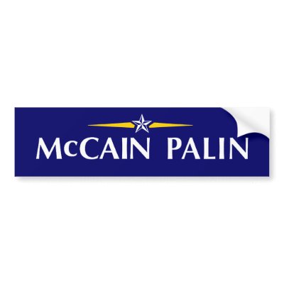 MCCAIN PALIN BUMPER STICKER by MccainPalin