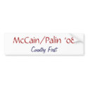 McCain/Palin Bumper Sticker bumper stickers by onesockjr McCain/Palin Bumper Sticker bumper stickers