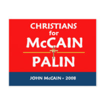 McCain Palin Christians Postcard