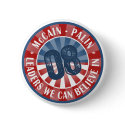 McCain Palin Leaders we can believe in buttons