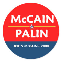 McCain Palin Pres VP Sticker by samappleby McCain Palin Pres VP Sticker