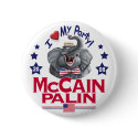 McCain Palin Republican Elephant buttons