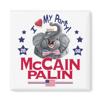 McCain Palin Republican Elephant magnets by Women4Palin McCain Palin Republican Elephant magnets