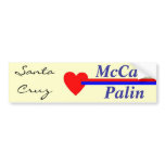 McCain Palin, Santa Cruz Love # 2 Bumper Stickers