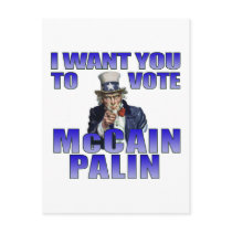 McCain Palin Uncle Sam postcards
