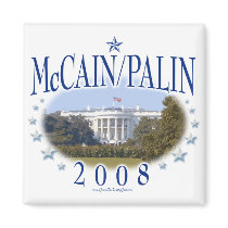 McCain Palin White House 2008 Refrigerator Magnets