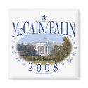 McCain Palin White House 2008 magnets by GrandOldPartyGear McCain Palin White House 2008 magnets