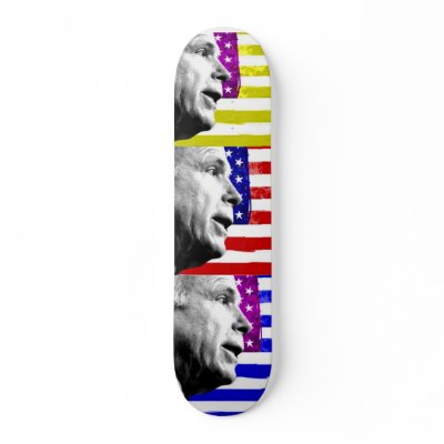 McCain Pop-Art Skateboard Deck by elfyboy