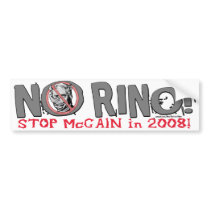 McCain Rino bumper stickers by AntiMcCainGear McCain Rino bumper stickers