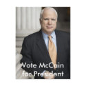 mccain, Vote McCain for President postcard by politicallauren mccain, Vote McCain for President postcard
