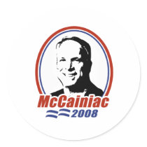 MCCAINIAC 2008 stickers