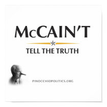McCain't Tell the Truth Poster posters