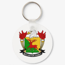McCarter Family Crest keychains by coatsofarms McCarter Family Crest keychains