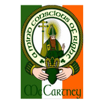 McCartney Clan Motto Irish Flag Print by irishcountry McCartney Clan Motto Irish Flag Print