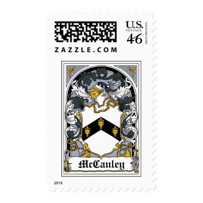 McCauley Family Crest Postage by coatsofarms