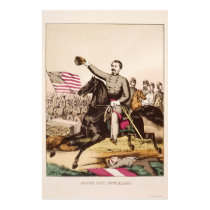 McClellan on Horseback by Gibson and Company 1862 posters